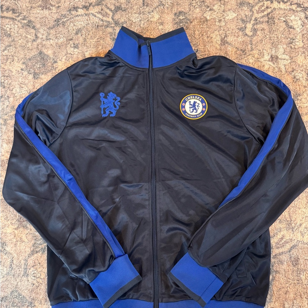 Nike Chelsea FC Black and Blue Track Jacket M